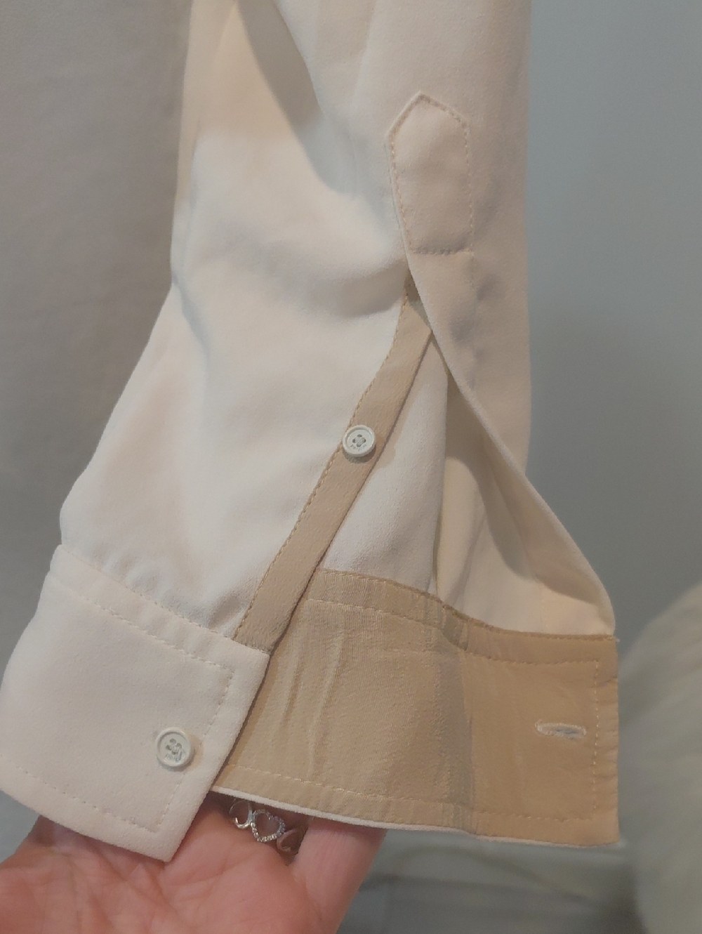 Wilfred Cream Top with Leopard Print Trim - Picture 6 of 8